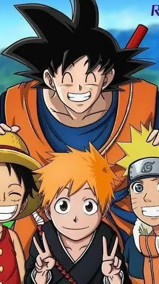ai character: Goku,Naruto,Luffy background