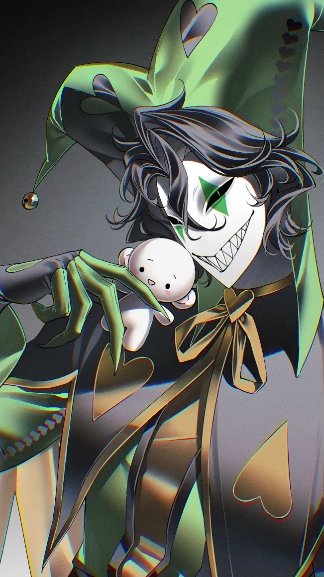 ai character: 💚Harlequin💚 background