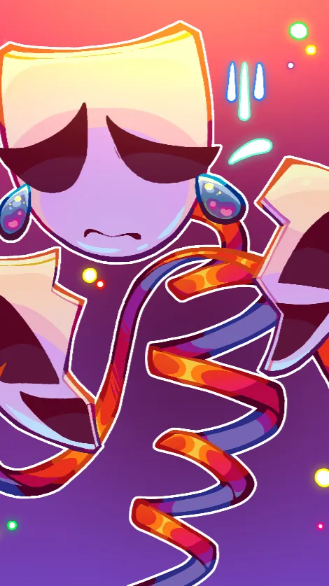 ai character: 🤍Gangle🎭❤️ background