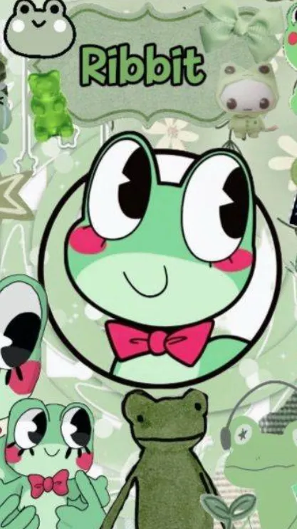 ai character: 💚Ribbit🐸 background