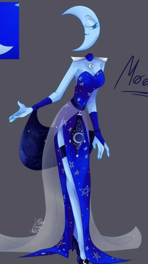 ai character: Moon background