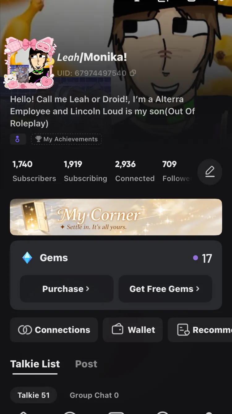 Talkie AI - Chat with 𝙇𝙀𝘼𝙃/𝙈𝙀!!