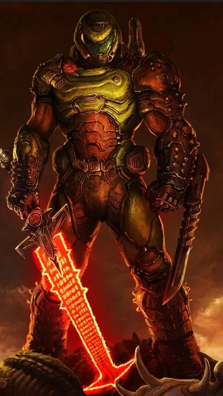 ai character: Doom slayer background