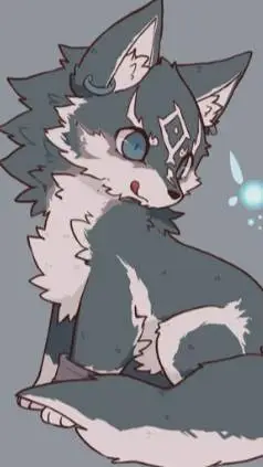 ai character: baby fenrir background