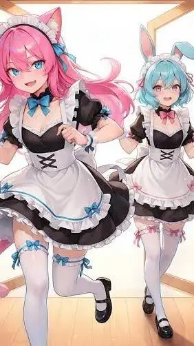 ai character: femboy cafe background