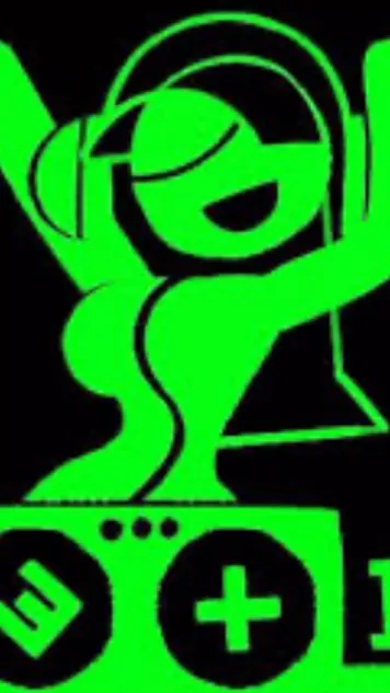 ai character: Green DJ Girl background