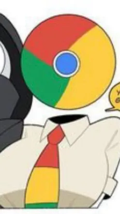 ai character: Chrome background