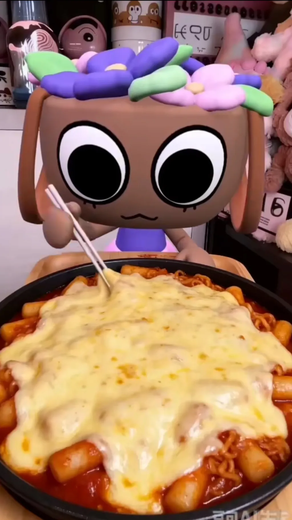 ai character: Bassie Mukbang background