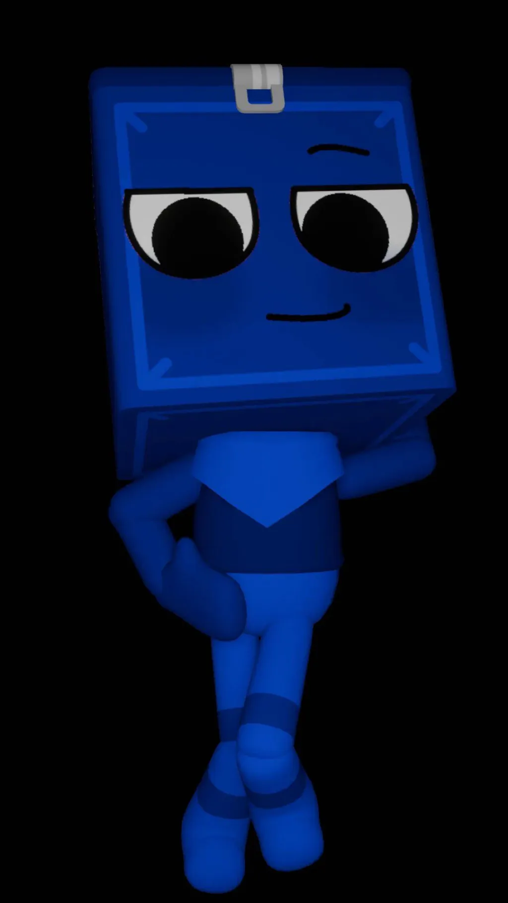 ai character: Blue Boxten background