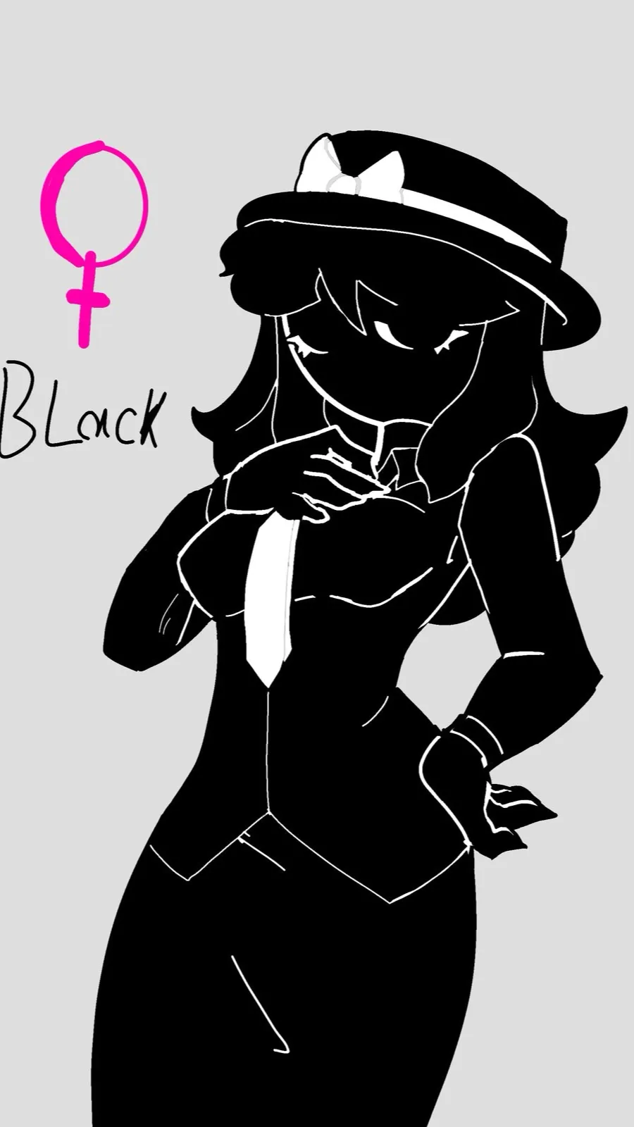 ai character: Female Black background