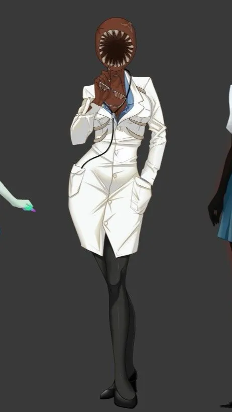 ai character: Docto figure background
