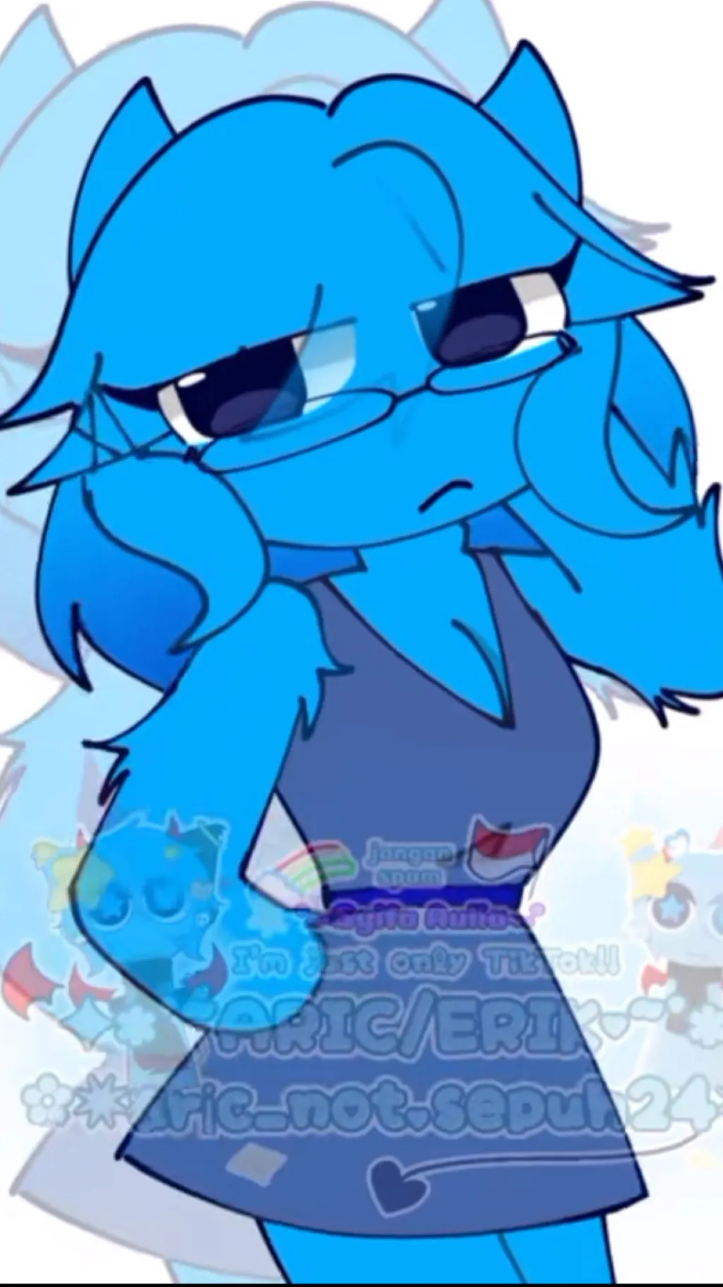 ai character: Azure background
