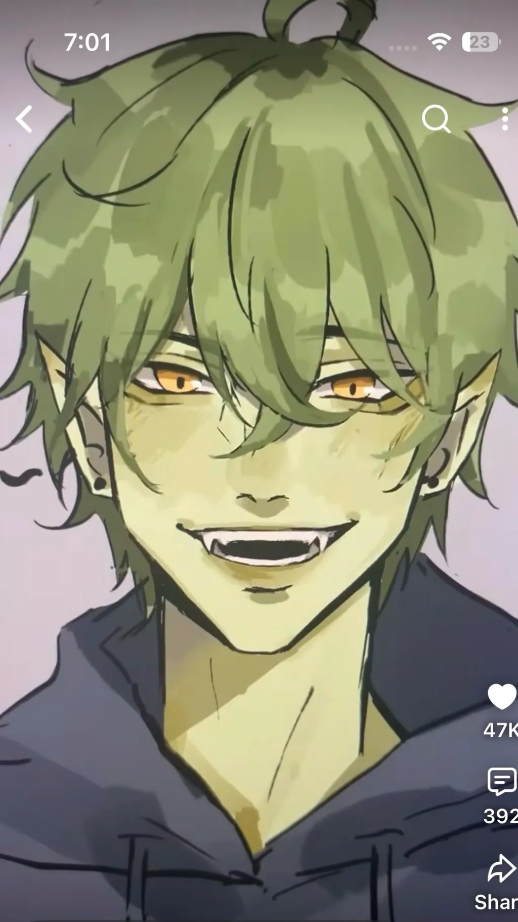 ai character: Beast boy  background