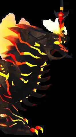 ai character: fire background