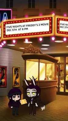 ai character: movie theater  background