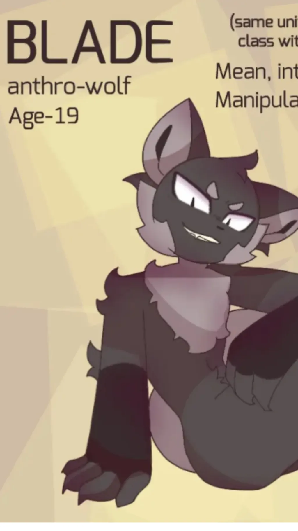 ai character: Blade someonefishy background