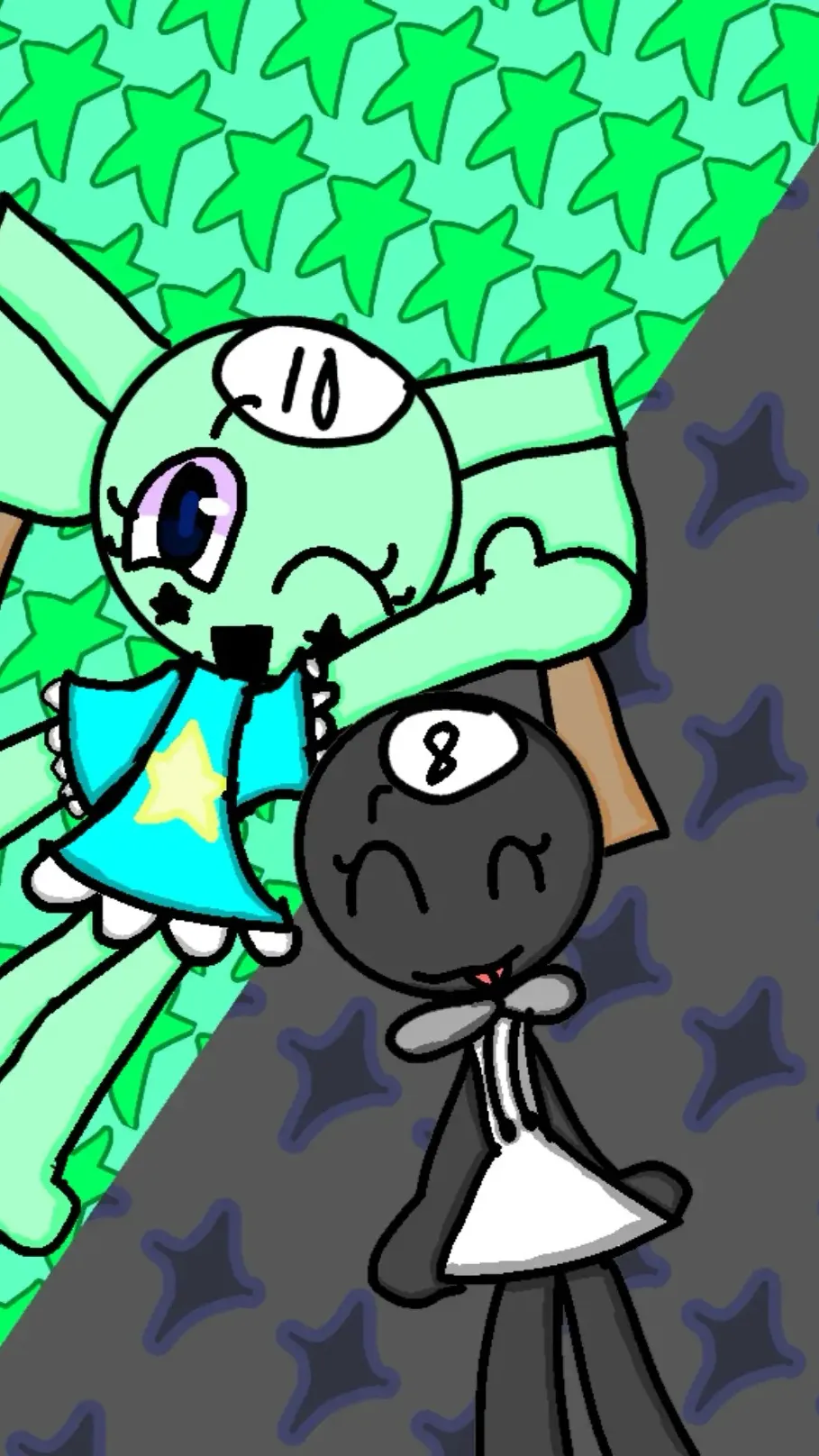 ai character: Toodles and fluffy background