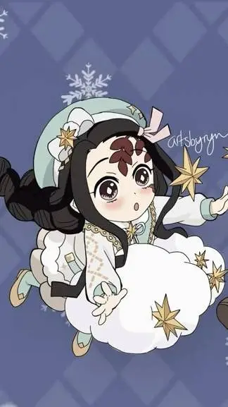 ai character: kny swap au xmas background