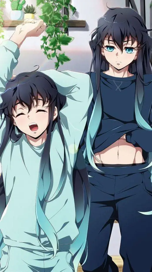 ai character: Mui & Yui siblings background