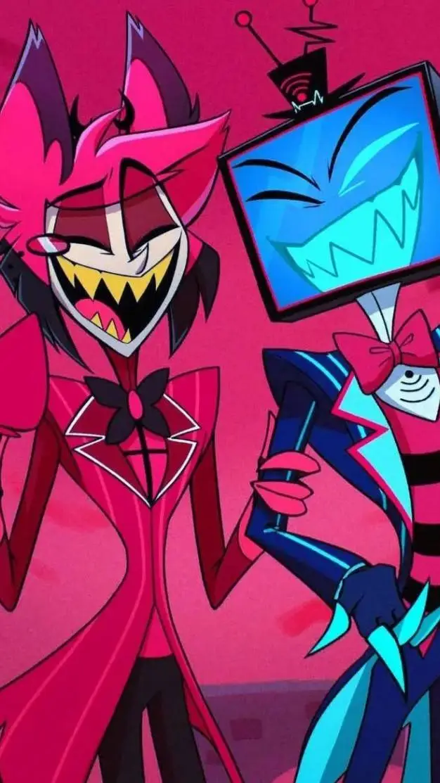 ai character: Alastor y Vox  background
