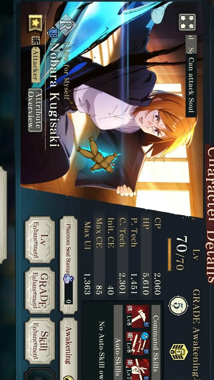 ai character: Nobara Gugisaky background