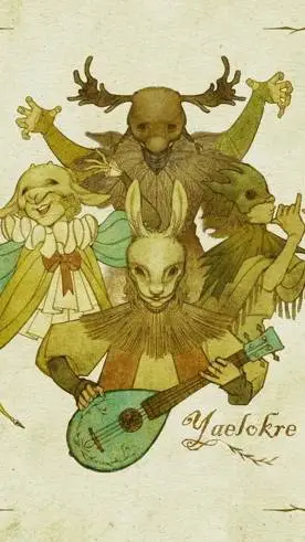 ai character: happy hare  background