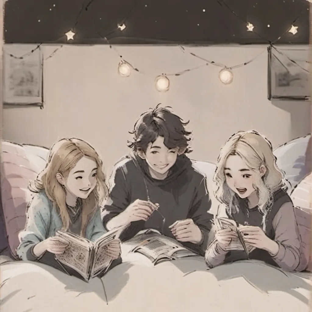 chat with ai character: sleep over 