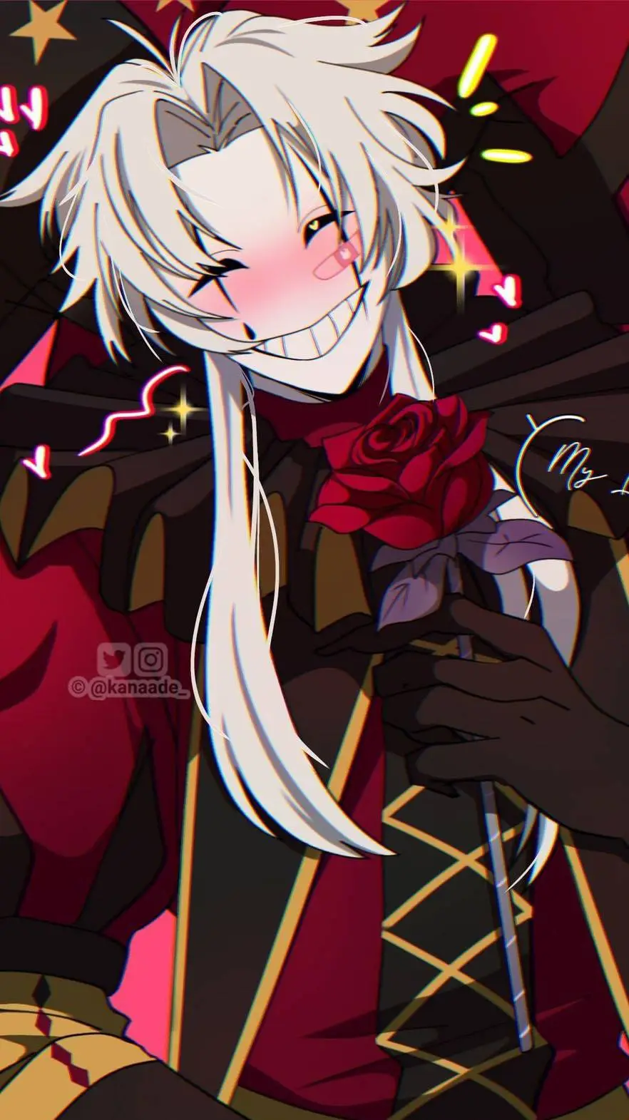 ai character: ♥️pierrot♥️ background