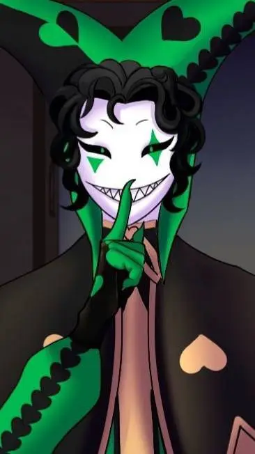 ai character: 💚harlequin💚  background