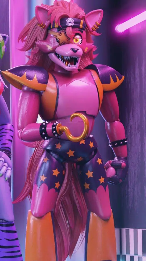 ai character: Glamrock Foxy background