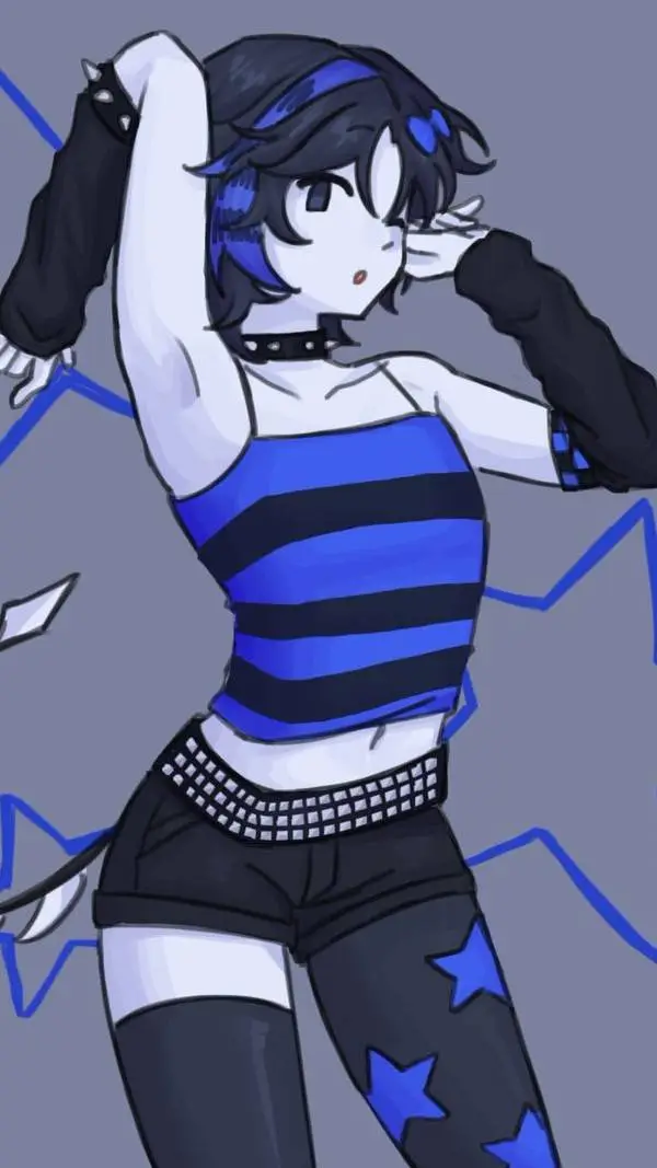 ai character: two time!💙🖤 background