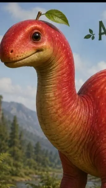 ai character: apple saurus background