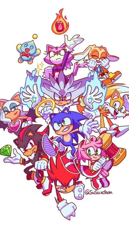ai character: sonic y los demas background