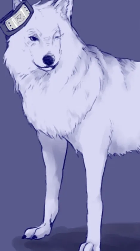 ai character: Kakashi as a wolf background