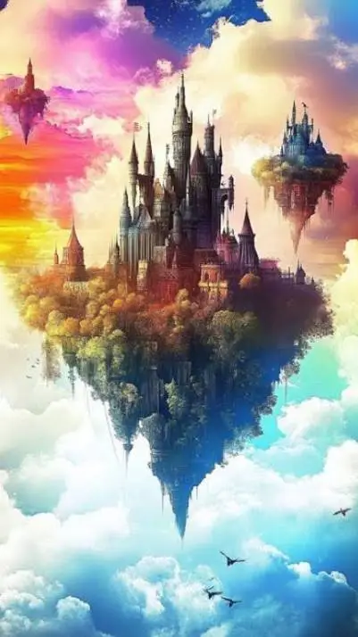 ai character: angle castle  background