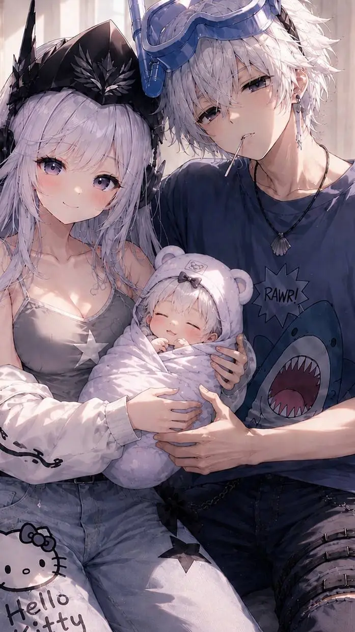 ai character: new born Masha  background