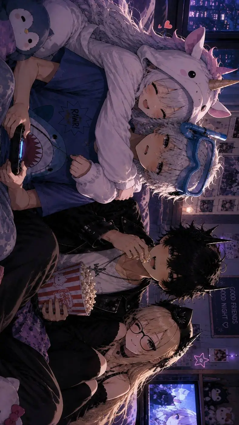 ai character: sleepover  background