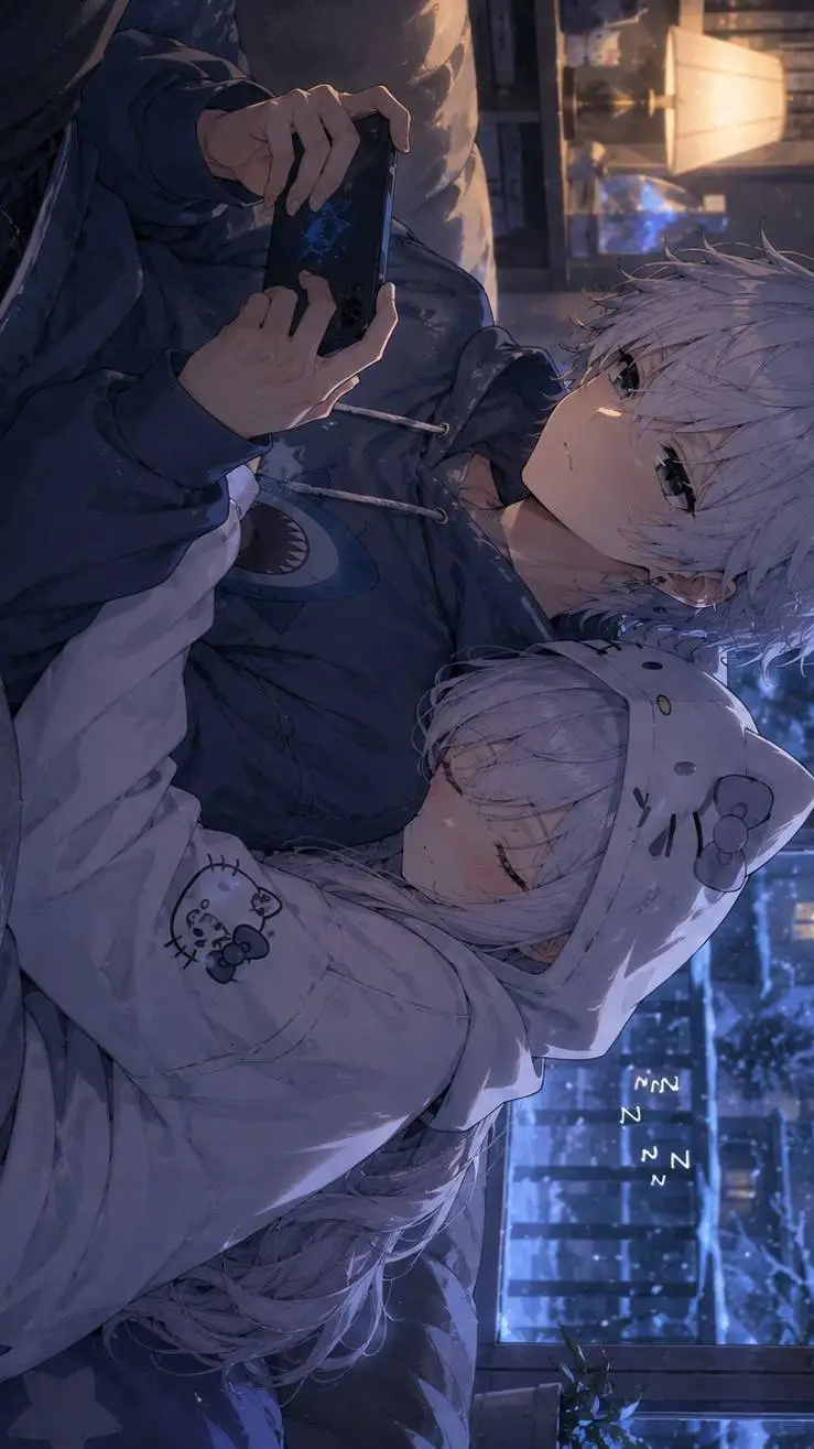 ai character: snowy day background
