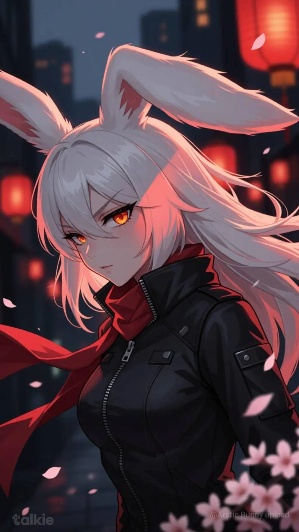 ai character: Bloody bunny background