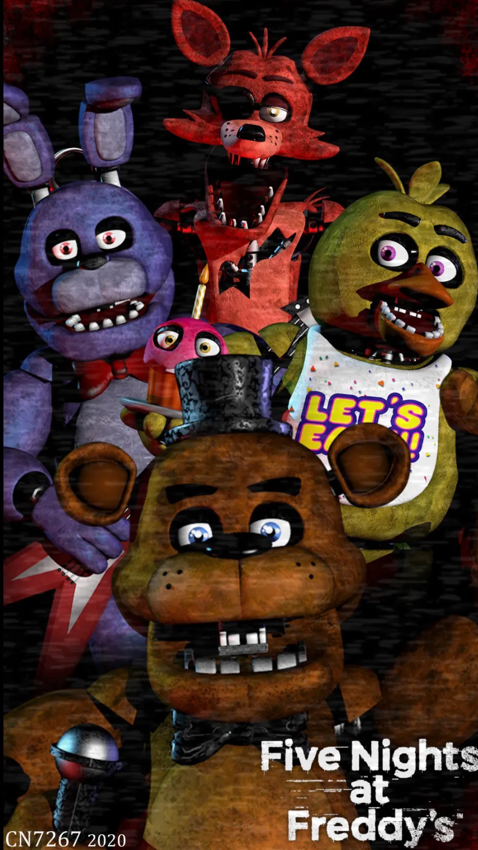 ai character: Fnaf 1 background