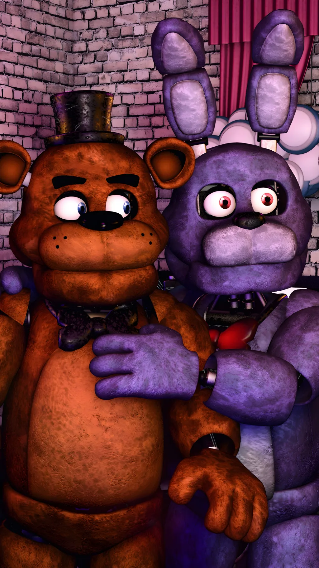 ai character: Freddy and Bonnie background