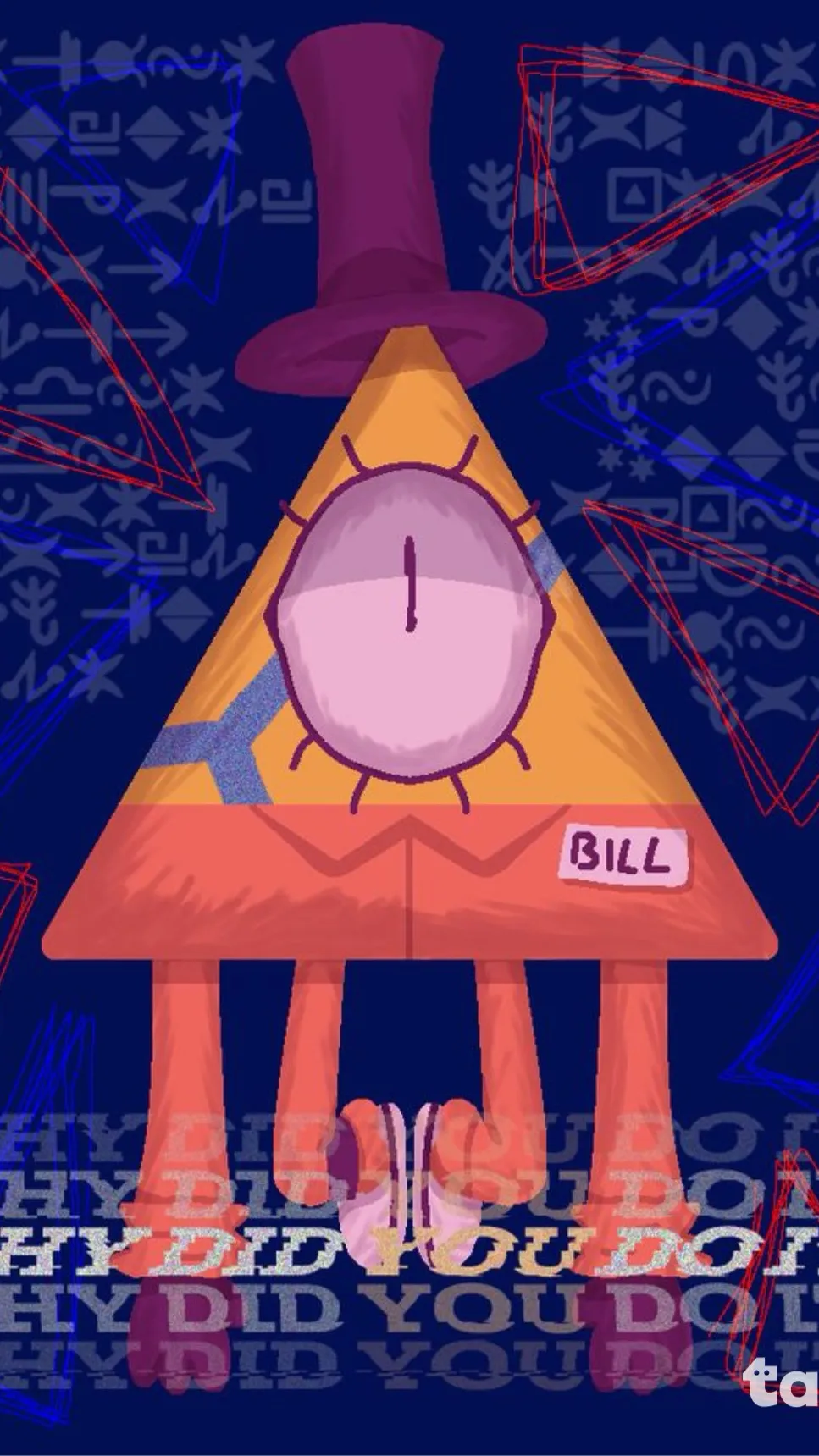 ai character: Bill Cipher :3 background