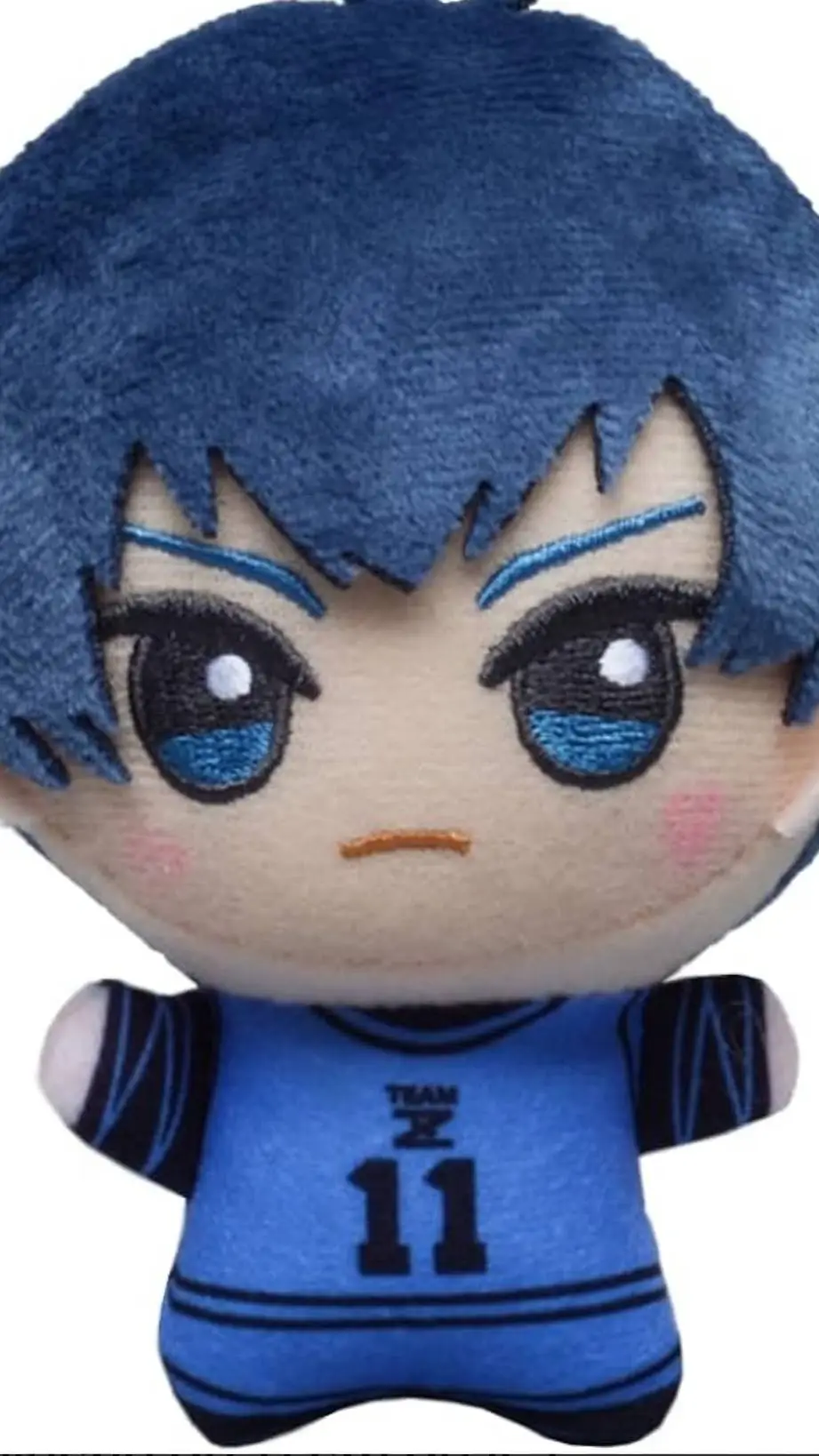 ai character: isagi peluche background