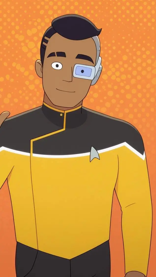 ai character: Sam Rutherford  background