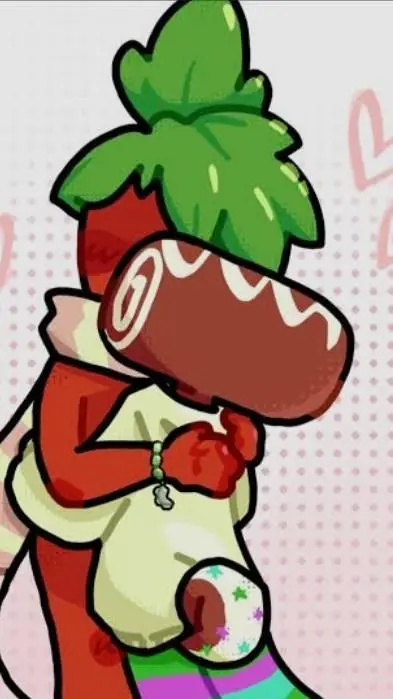 ai character: fruit cake:)  background