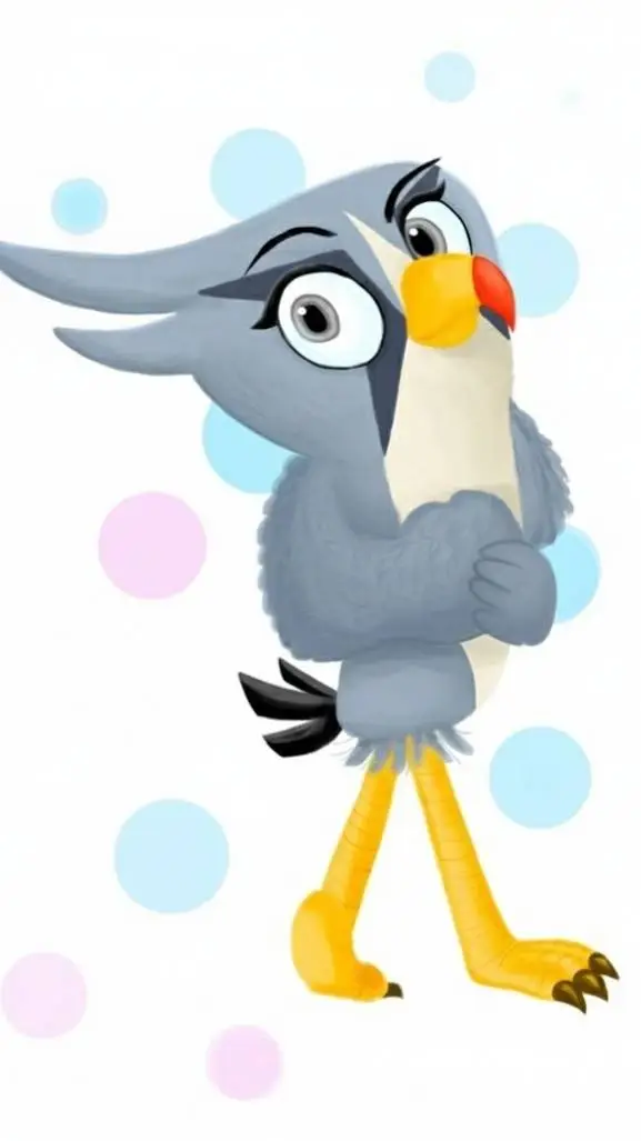 ai character: Silver bird background