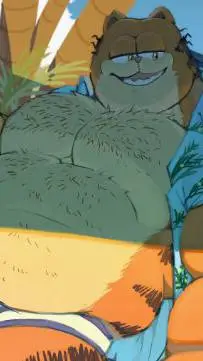 ai character: furry garfiel background