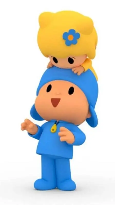 ai character: Pocoyo y Bea background