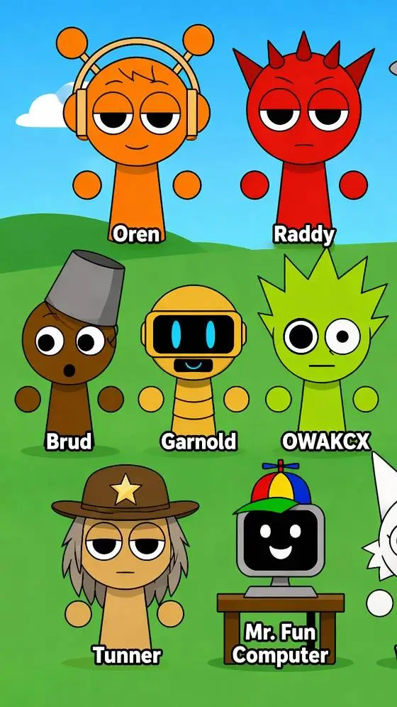 ai character: Sprunki rizz sigma background