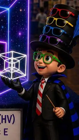 ai character: TESSERACT MAN background